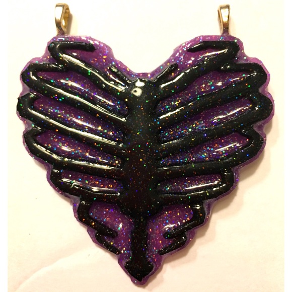 Jewelry | Heart Rib Cage Pendant With Ball Chain Necklace | Poshmark